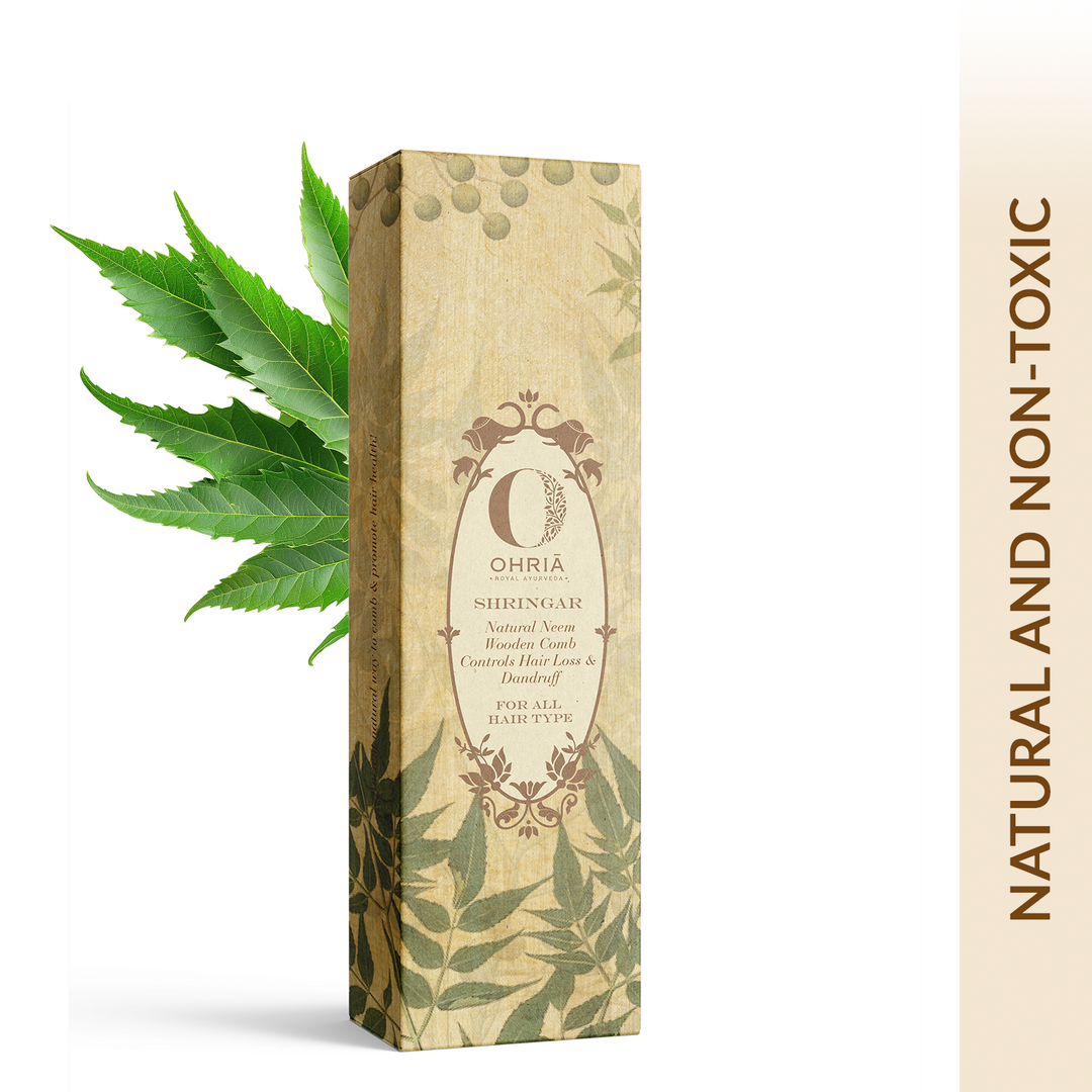 Natural Neem Wooden Comb OHRIA AYURVEDA