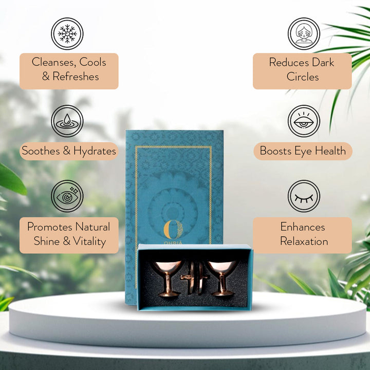 Pure Copper Eye Cups: Netra Shudhi- Cooling & Revitalizing OHRIA AYURVEDA