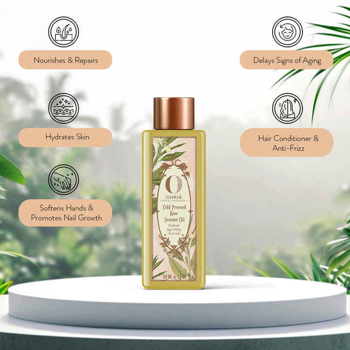 Cold Pressed Raw Sesame Oil- Nourishing and Strengthening OHRIA AYURVEDA