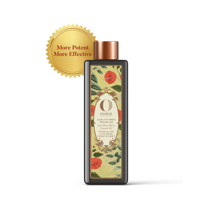 JAPA PUSHPA THAILAM - For Hair Growth and Premature Greying OHRIA AYURVEDA
