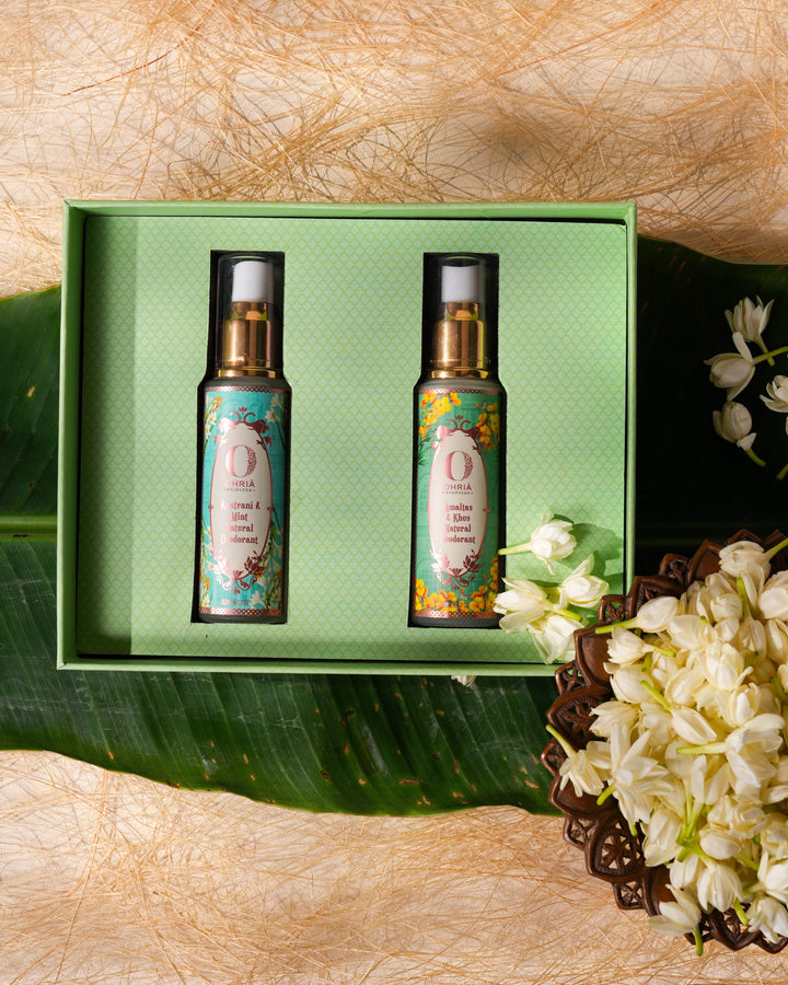 The Natural Deodorant Duo Gift Box OHRIA AYURVEDA