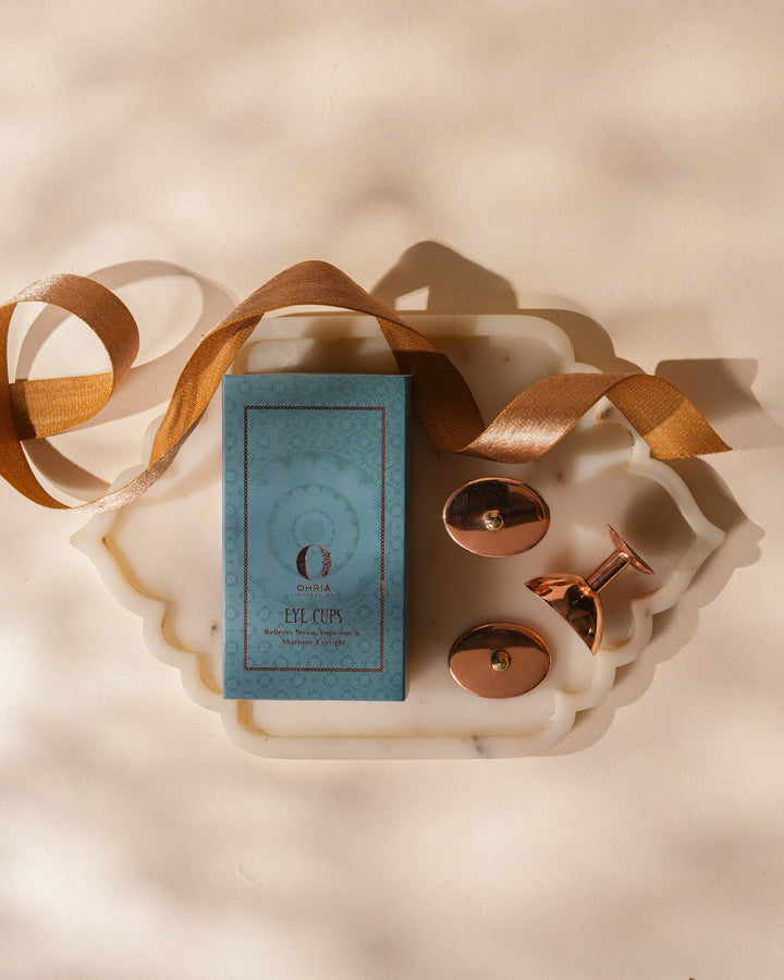 Pure Copper Eye Cups: Netra Shudhi- Cooling & Revitalizing OHRIA AYURVEDA
