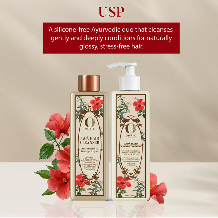 JAPA HAIR CLEANSER & CONDITIONER COMBO OHRIA AYURVEDA