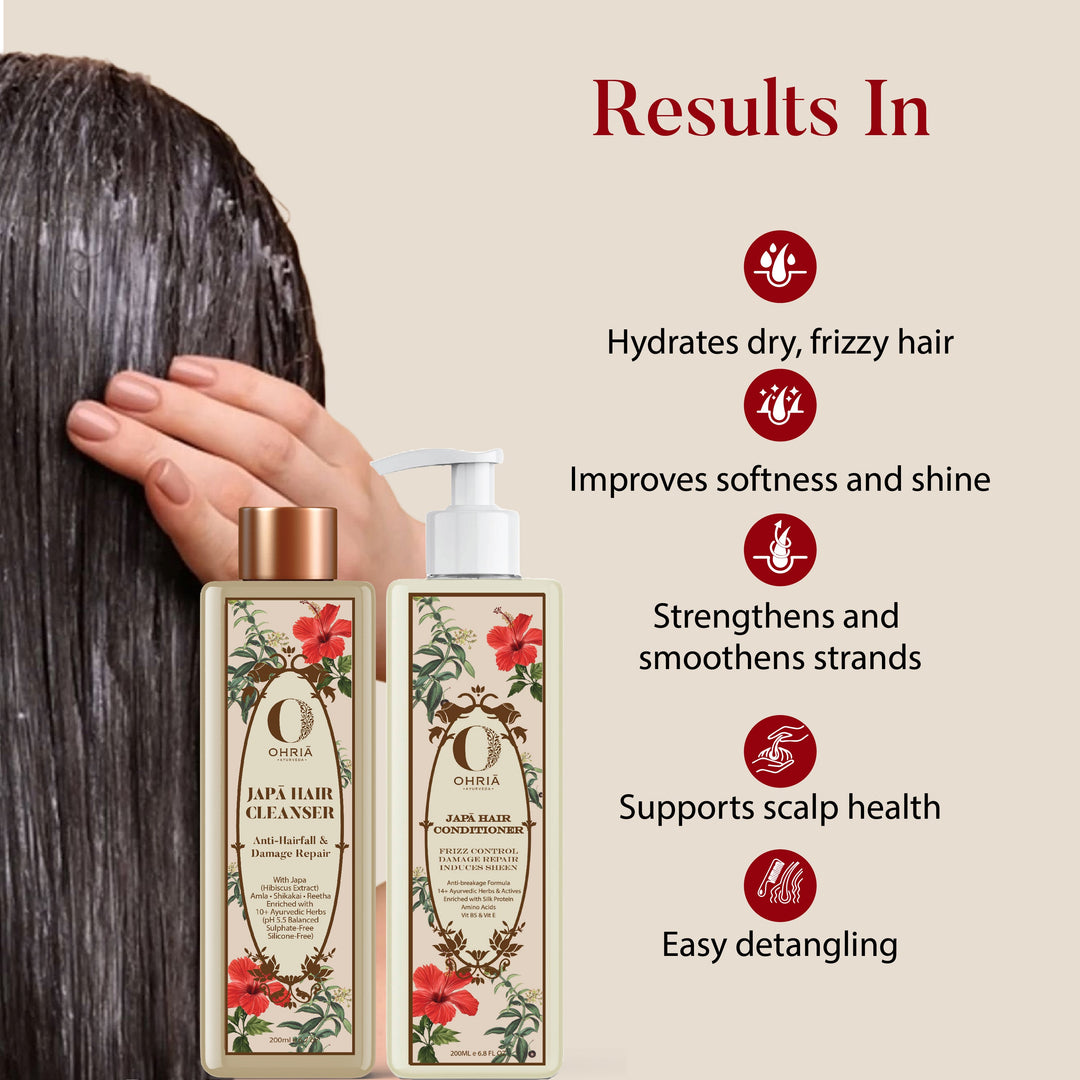 JAPA HAIR CLEANSER & CONDITIONER COMBO OHRIA AYURVEDA