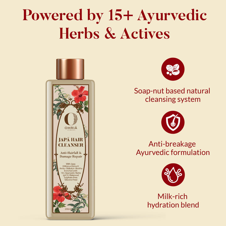 Honey & Coconut Milk Hair Cleanser- Nourishing and Repairing Shampoo OHRIA AYURVEDA