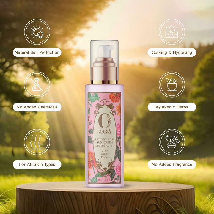 Radiant Rose Sunscreen OHRIA AYURVEDA
