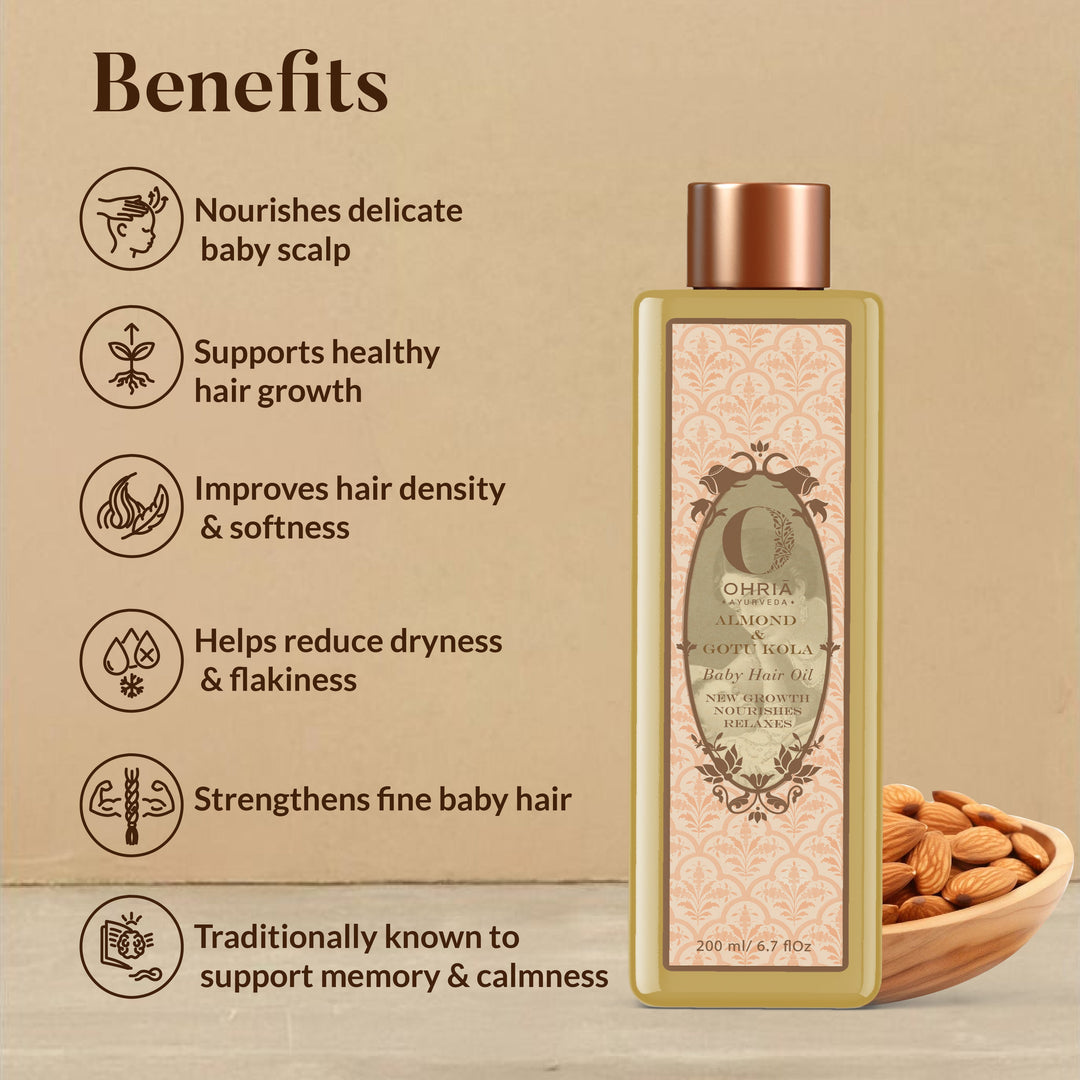 Almond & Gotu Kola Baby Hair Oil OHRIA AYURVEDA