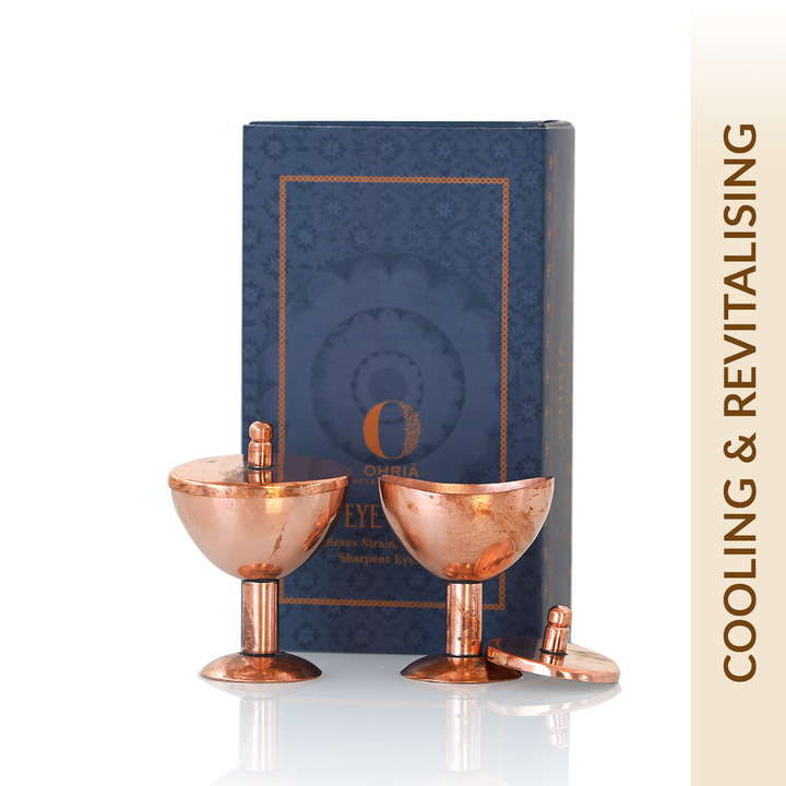 Pure Copper Eye Cups: Netra Shudhi- Cooling & Revitalizing OHRIA AYURVEDA