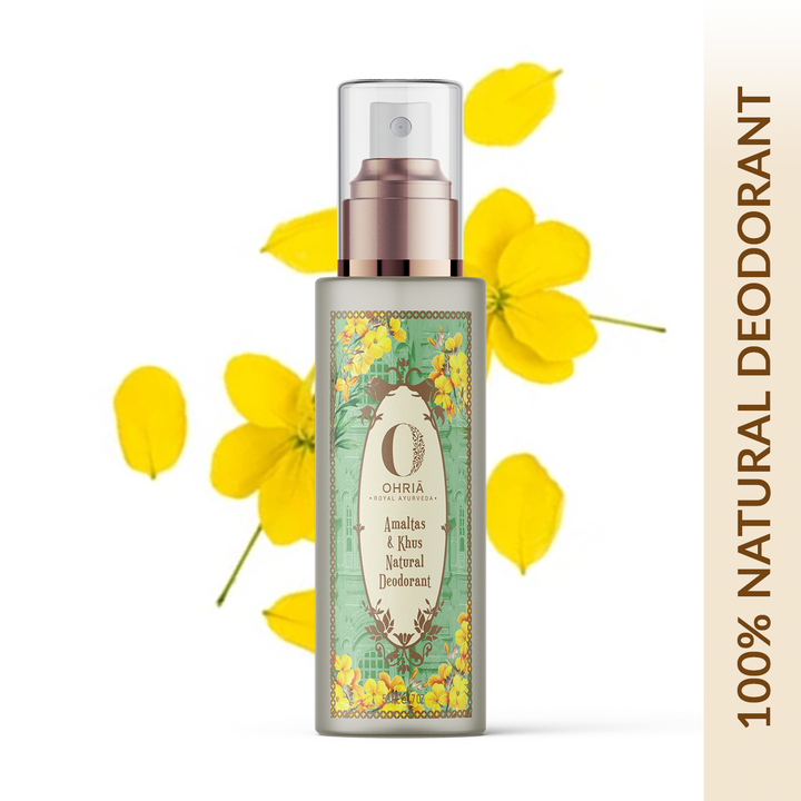 Amaltas & Khus Natural Deodorant- Cooling and Refreshing OHRIA AYURVEDA