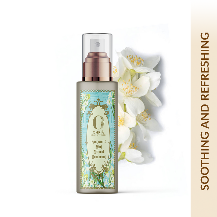 Raatrani & Mint Natural Deodorant- Soothing and Refreshing OHRIA AYURVEDA