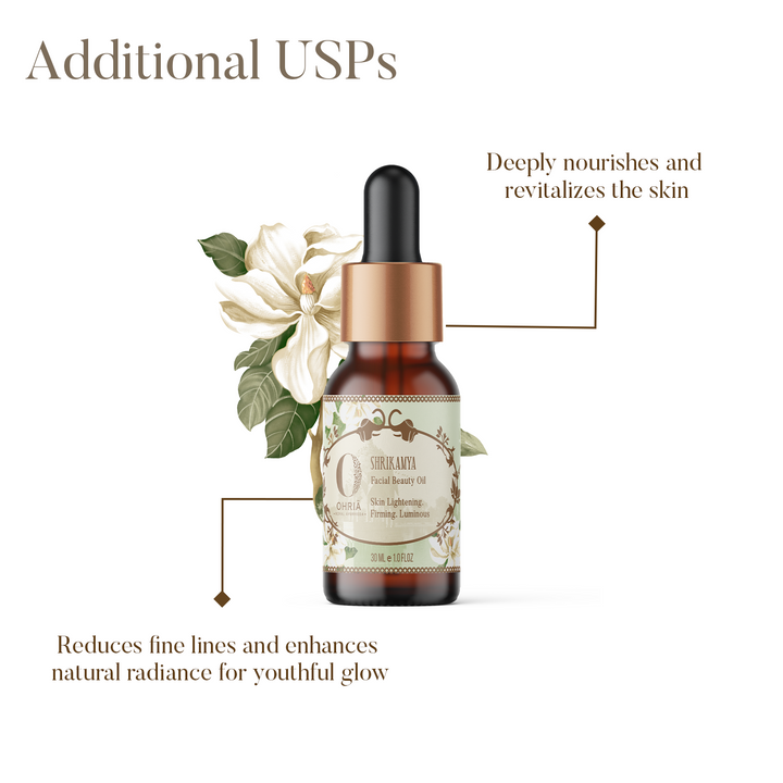 Shrikamya Facial Beauty Oil- Skin Brightening OHRIA AYURVEDA