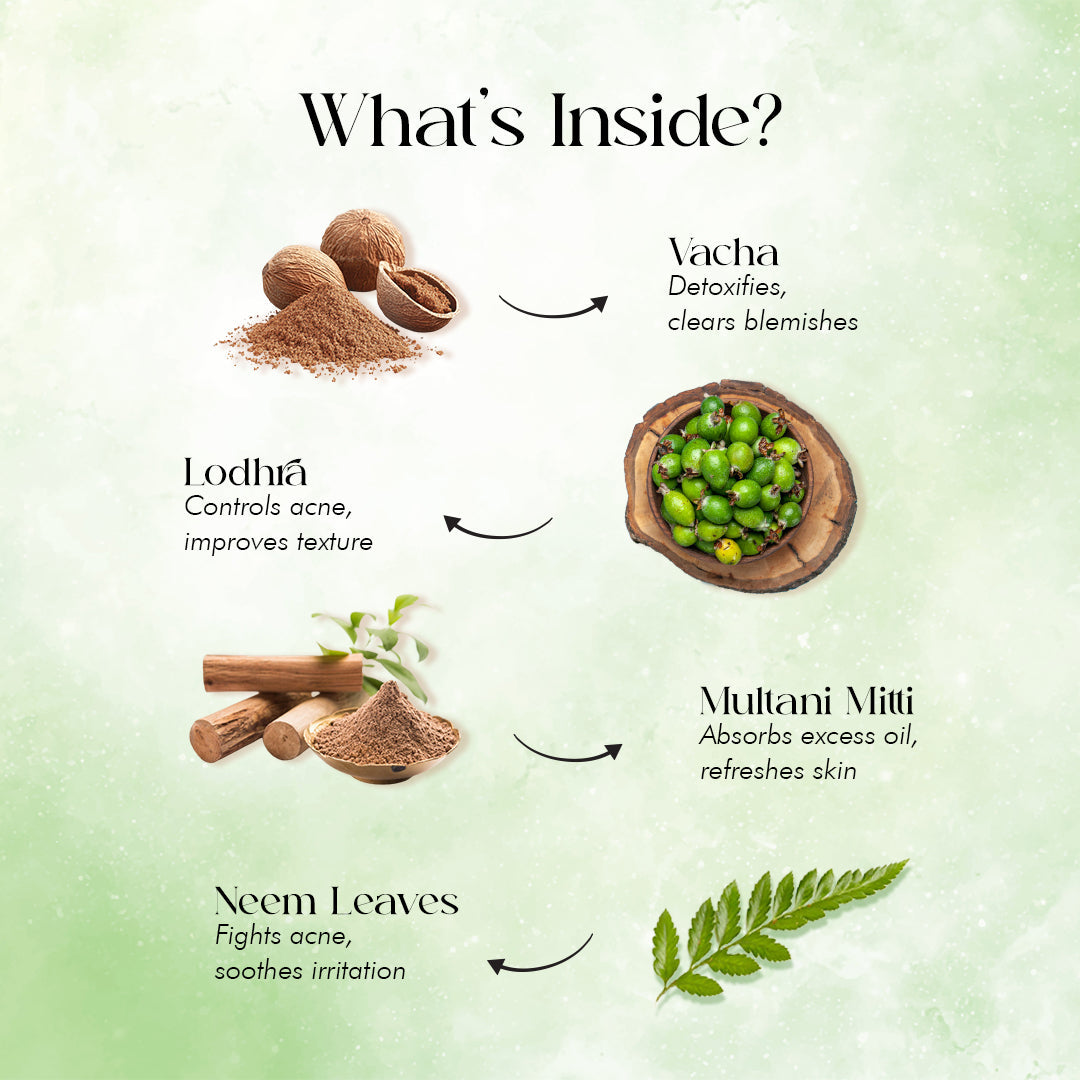 LODHRA VACHA FACE MASK - Anti Acne OHRIA AYURVEDA