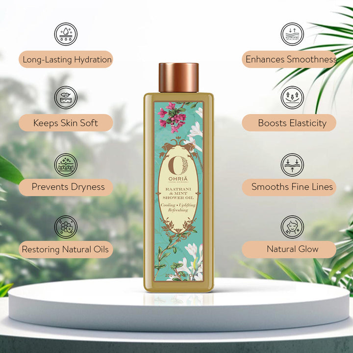 Raatrani & Mint Shower Wash- Refreshing and Cooling OHRIA AYURVEDA
