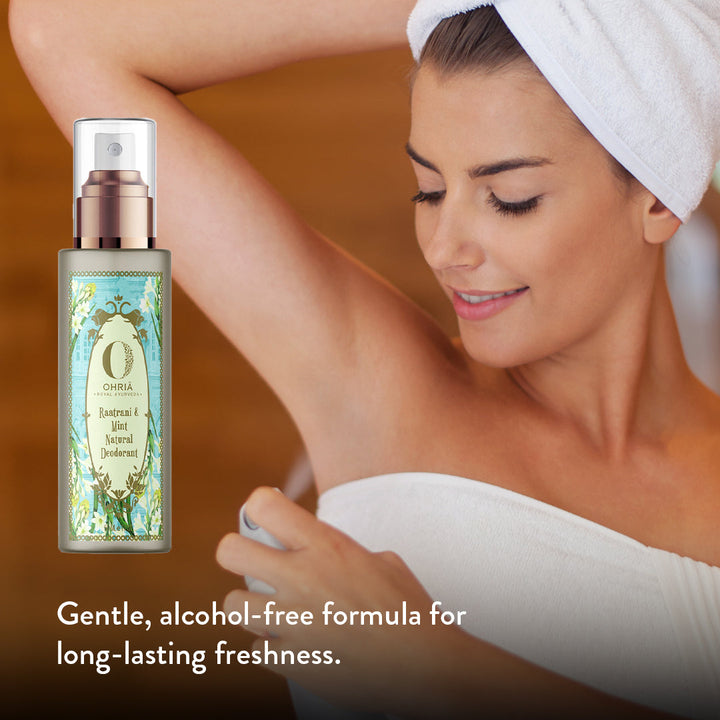 Raatrani & Mint Natural Deodorant- Soothing and Refreshing OHRIA AYURVEDA