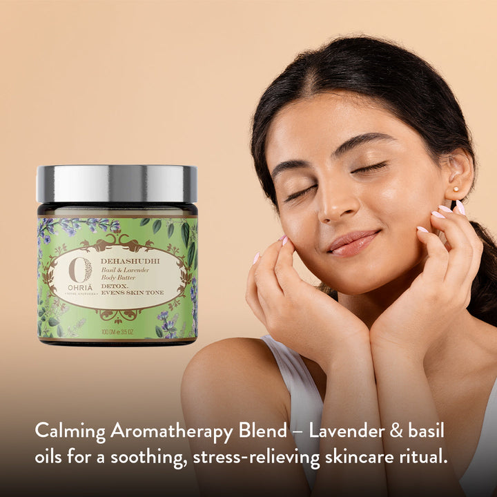 Basil & Lavender Body Butter- Calming & Deep Hydration OHRIA AYURVEDA