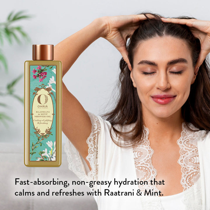 Raatrani & Mint Shower Wash- Refreshing and Cooling OHRIA AYURVEDA