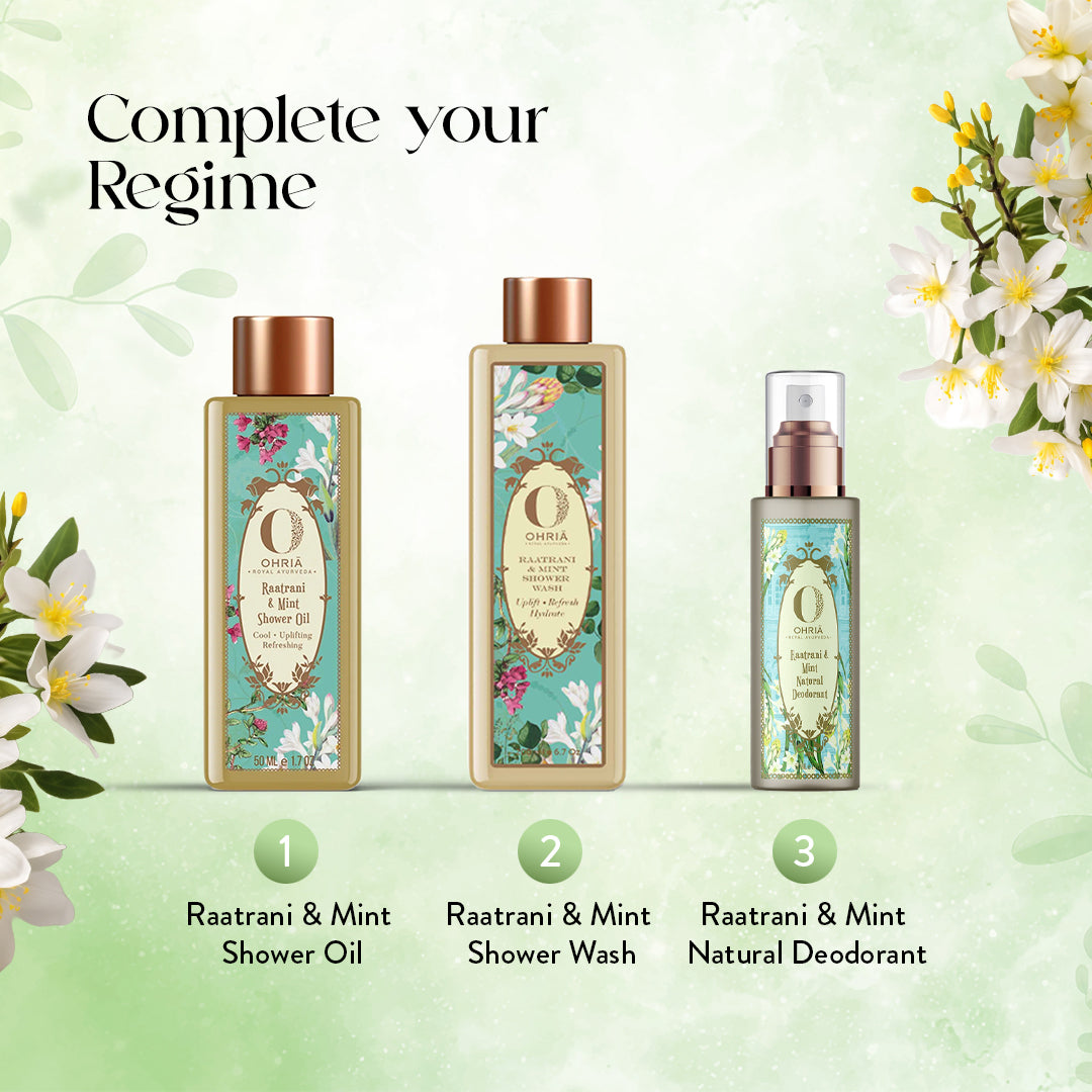 Raatrani & Mint Natural Deodorant- Soothing and Refreshing OHRIA AYURVEDA