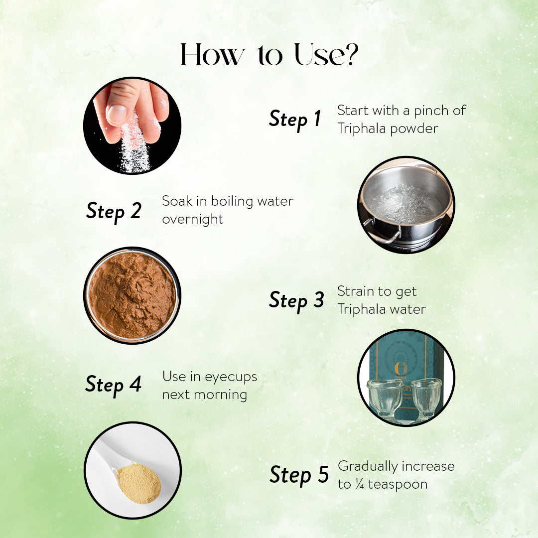 Steps to use Triphala Powder
