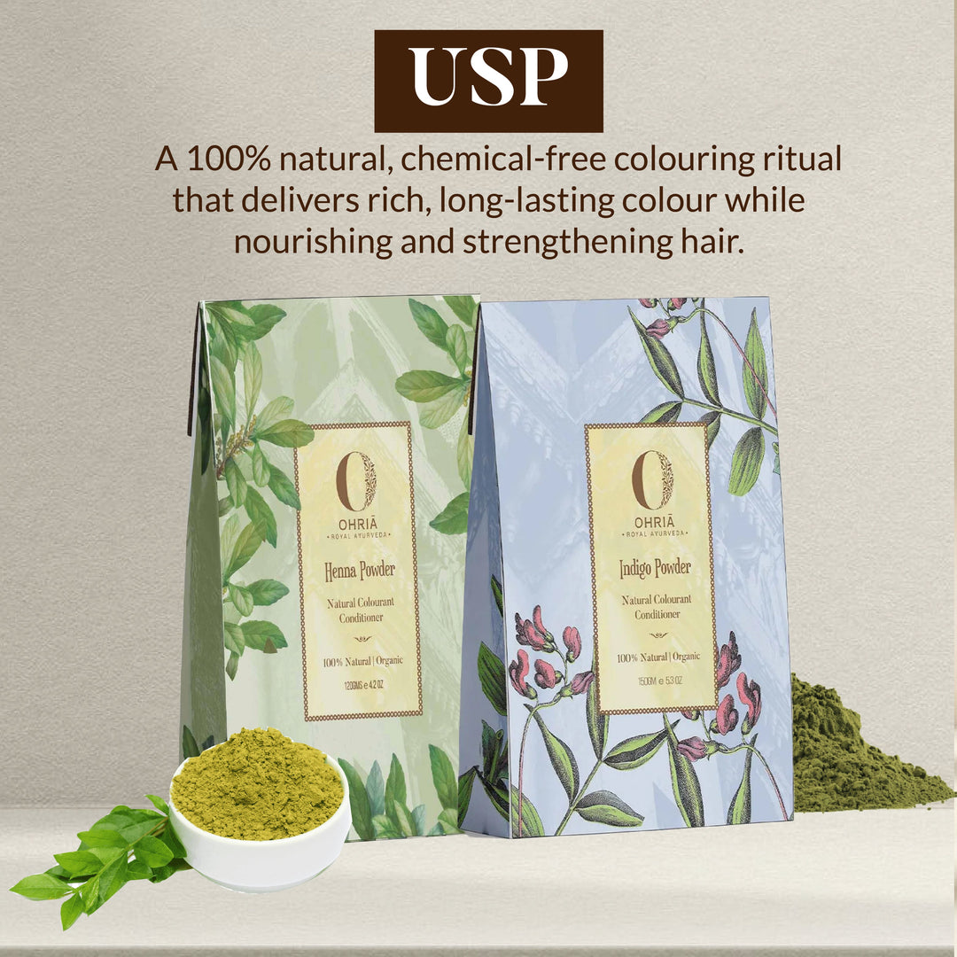 Natural Hair Colouring Kit OHRIA AYURVEDA