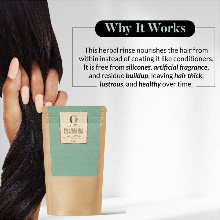 Rice & Fenugreek Hair Growth Rinse OHRIA AYURVEDA