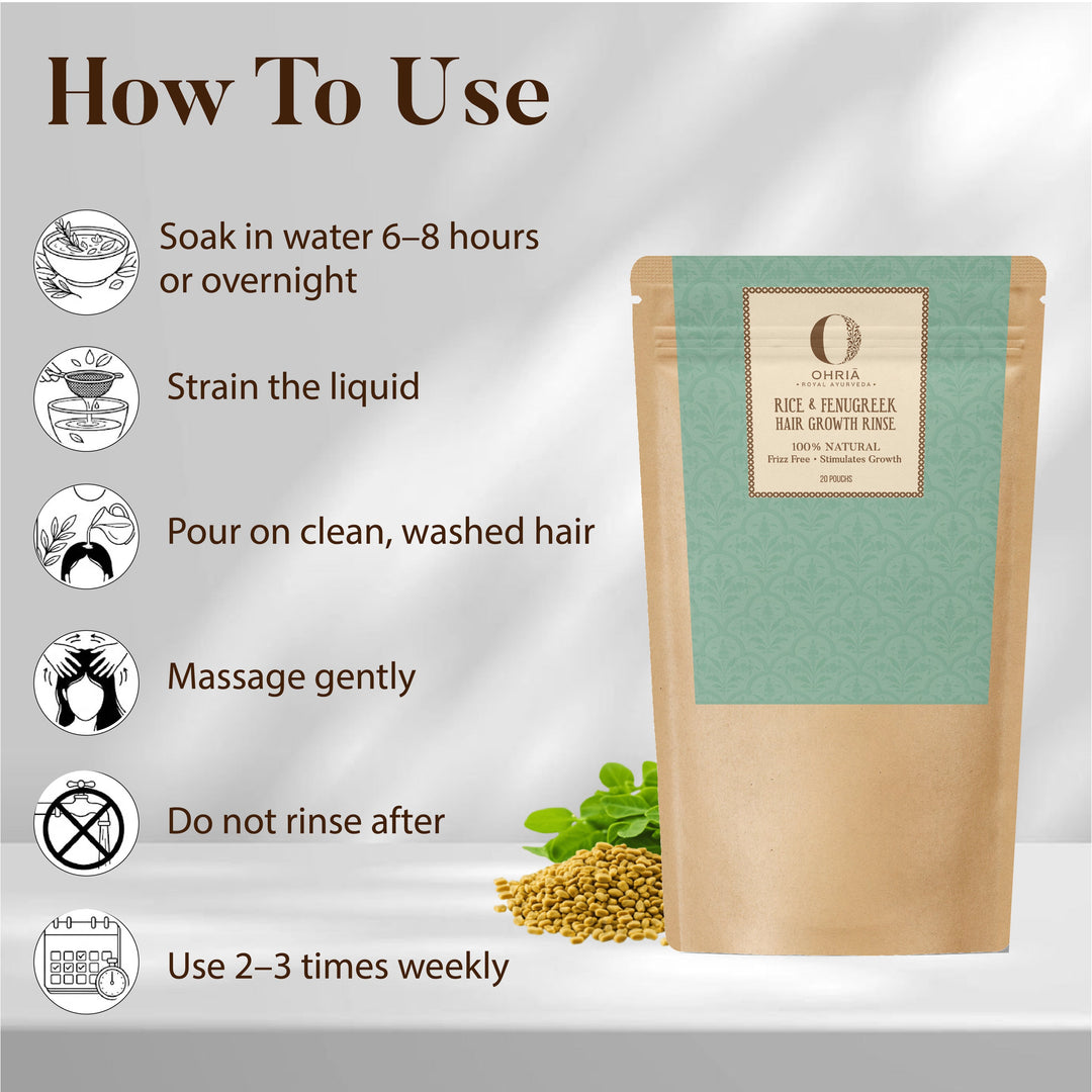 Rice & Fenugreek Hair Growth Rinse OHRIA AYURVEDA