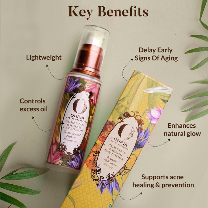 Turmeric & Saffron Moisturizing Lotion- Sun Protectant OHRIA AYURVEDA
