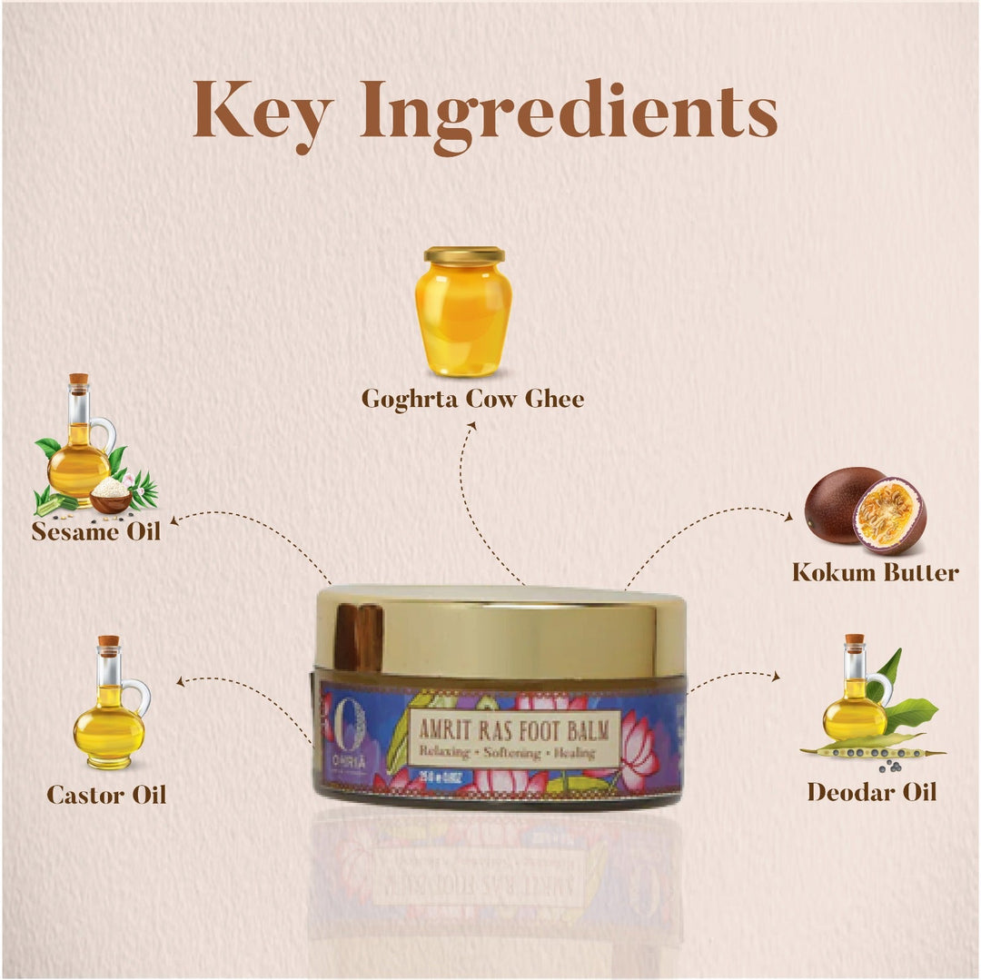 Amrit Ras Foot Balm - Relaxing & Softening OHRIA AYURVEDA