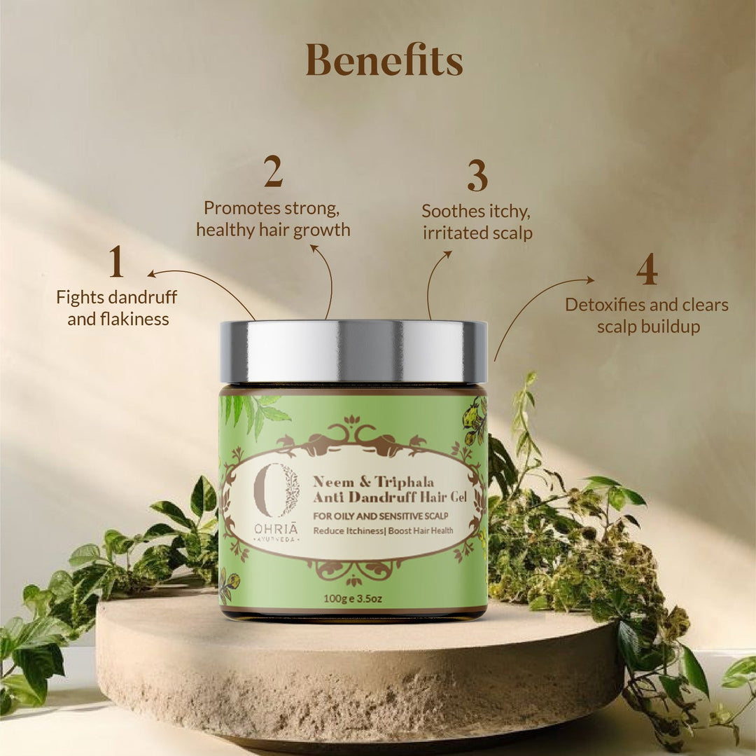 Neem and Triphala Anti Dandruff Hair Gel OHRIA AYURVEDA