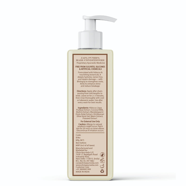 Japa Pushpa Conditioner- Deeply Nourishing OHRIA AYURVEDA