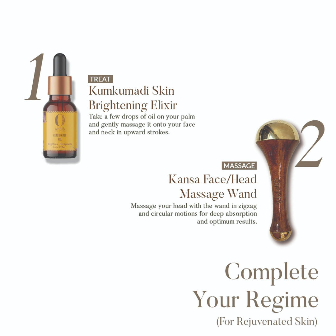 Kansa Face/Head Massage Wand- Face Sculpting OHRIA AYURVEDA