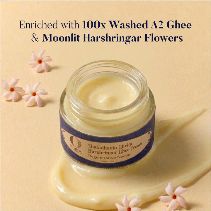 Shatadhauta Ghrita Harshringar Ghee Cream- Intense/Deep Nourishment OHRIA AYURVEDA