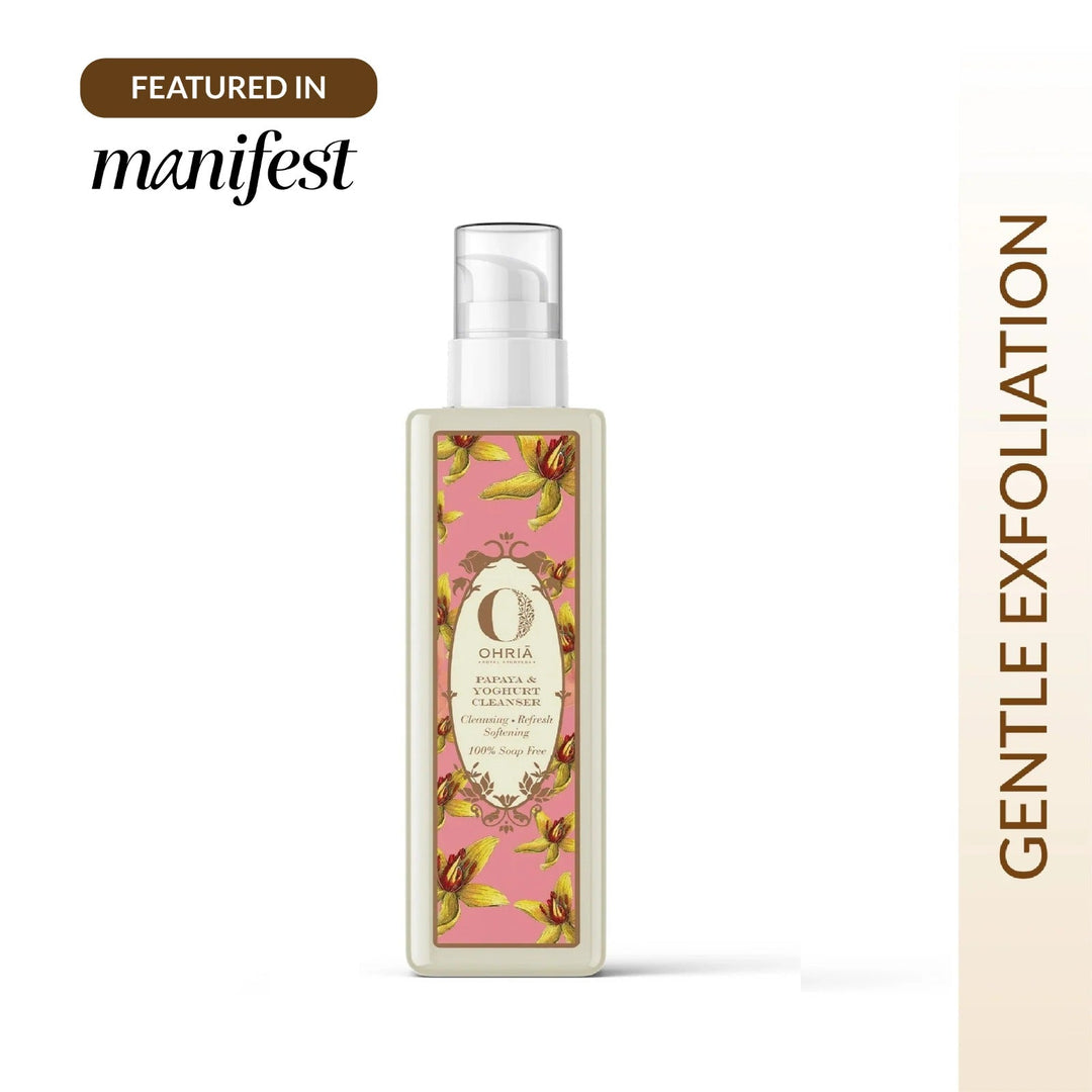 Papaya & Yoghurt Facial Cleanser- Gentle Exfoliation OHRIA AYURVEDA