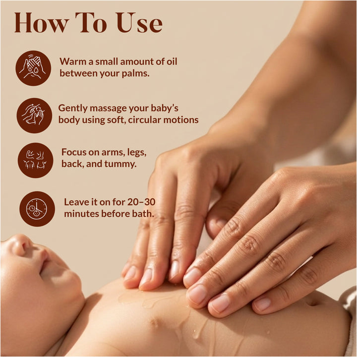 Almond & Saffron Baby Massage Oil OHRIA AYURVEDA