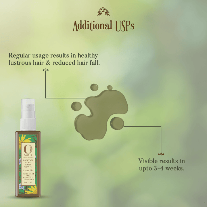 Additional USPs of Banyan Root Hair Tonic OHRIA AYURVEDA