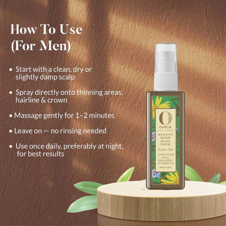 Tips to use hair growth spray for men