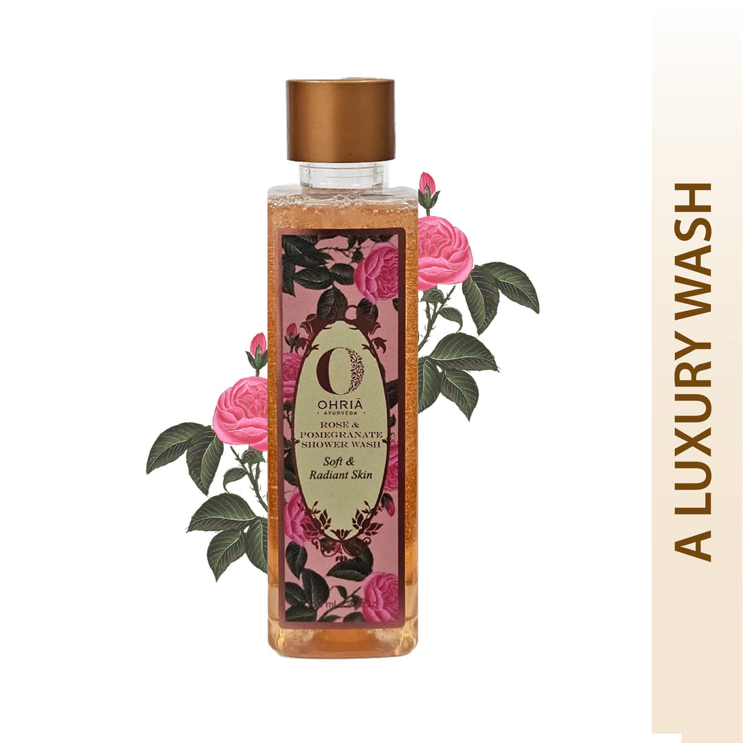 ROSE & POMEGRANATE SHOWER WASH- A Luxury Wash OHRIA AYURVEDA
