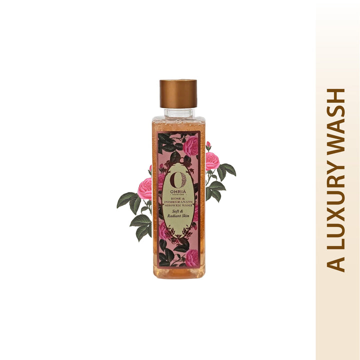 ROSE & POMEGRANATE SHOWER WASH- A Luxury Wash OHRIA AYURVEDA