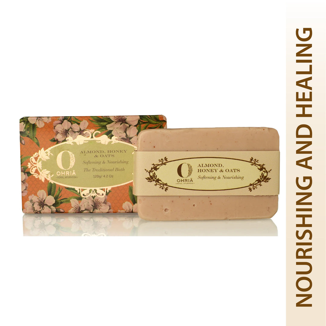 Almond, Honey & Oats Bathing Bar- Nourishing and Healing OHRIA AYURVEDA