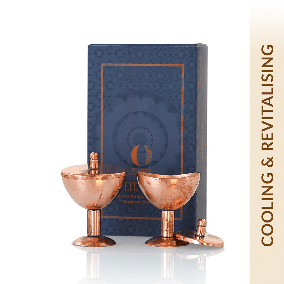Pure Copper Eye Cups: Netra Shudhi- Cooling & Revitalizing OHRIA AYURVEDA