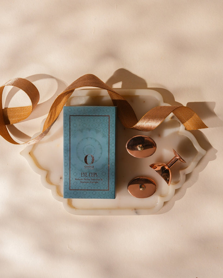 Pure Copper Eye Cups: Netra Shudhi- Cooling & Revitalizing OHRIA AYURVEDA