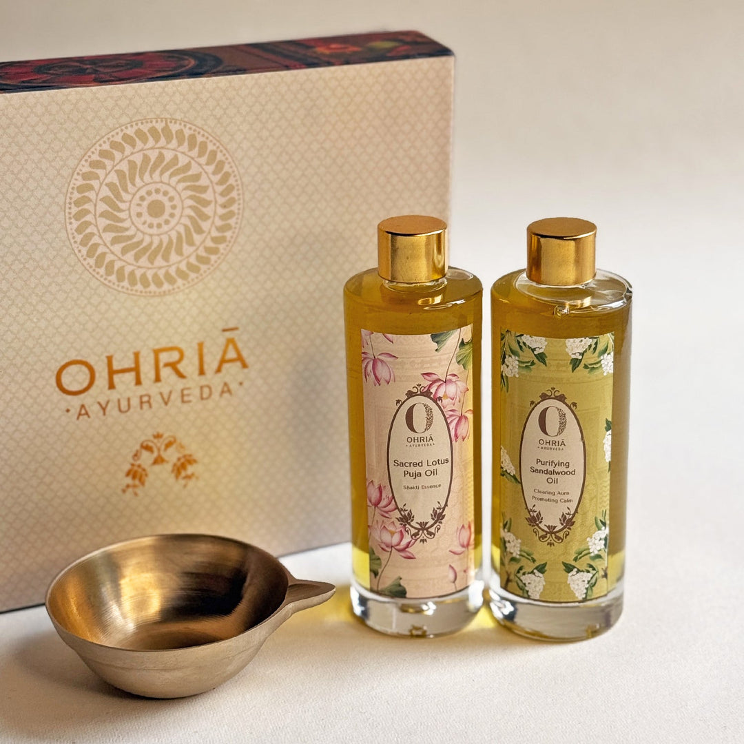 Set of oja Oil with Diya - Ohria Ayurveda