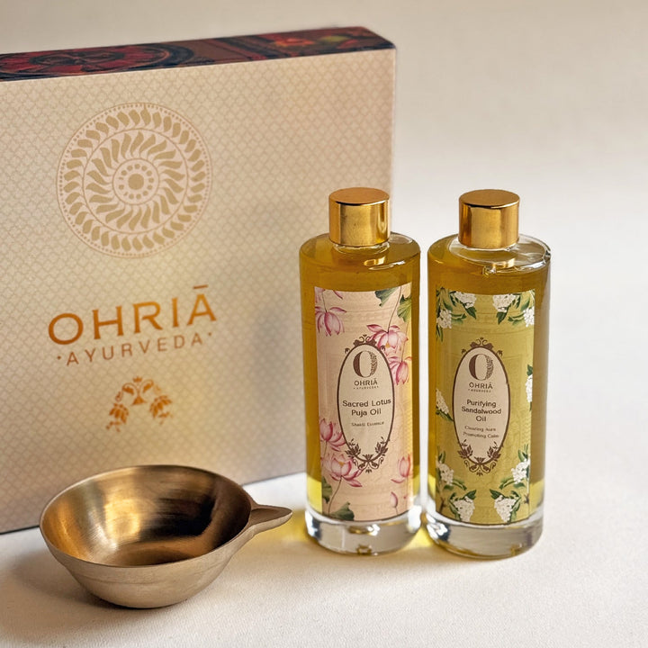 Set of oja Oil with Diya - Ohria Ayurveda