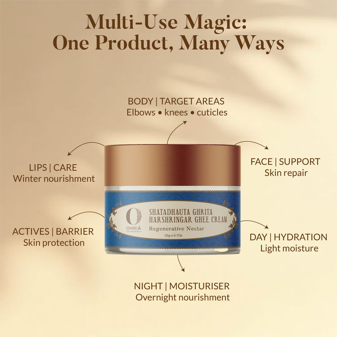 Shatadhauta Ghrita Harshringar Ghee Cream- Intense/Deep Nourishment OHRIA AYURVEDA