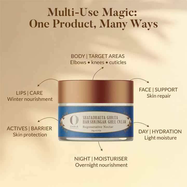 Shatadhauta Ghrita Harshringar Ghee Cream- Intense/Deep Nourishment OHRIA AYURVEDA