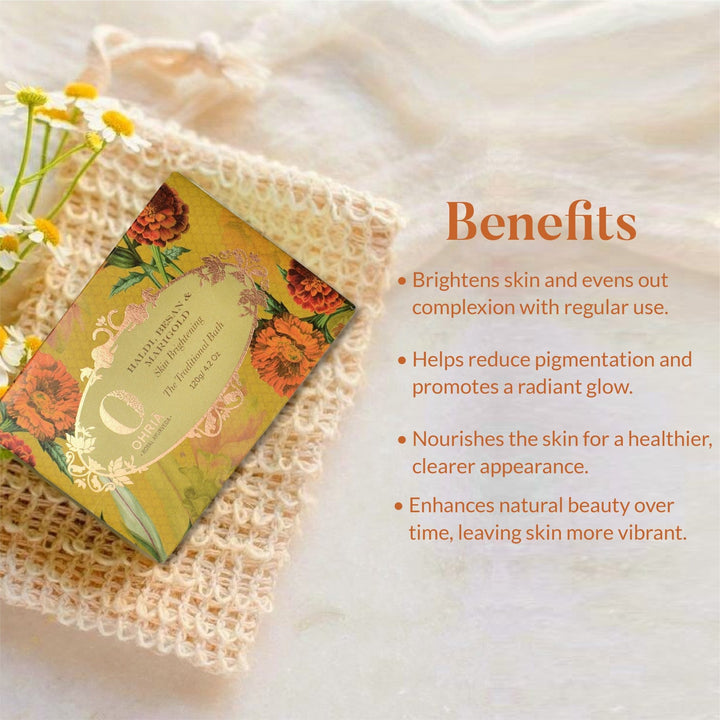 Haldi, Besan & Marigold Bathing Bar- Brightening and Rejuvenating OHRIA AYURVEDA