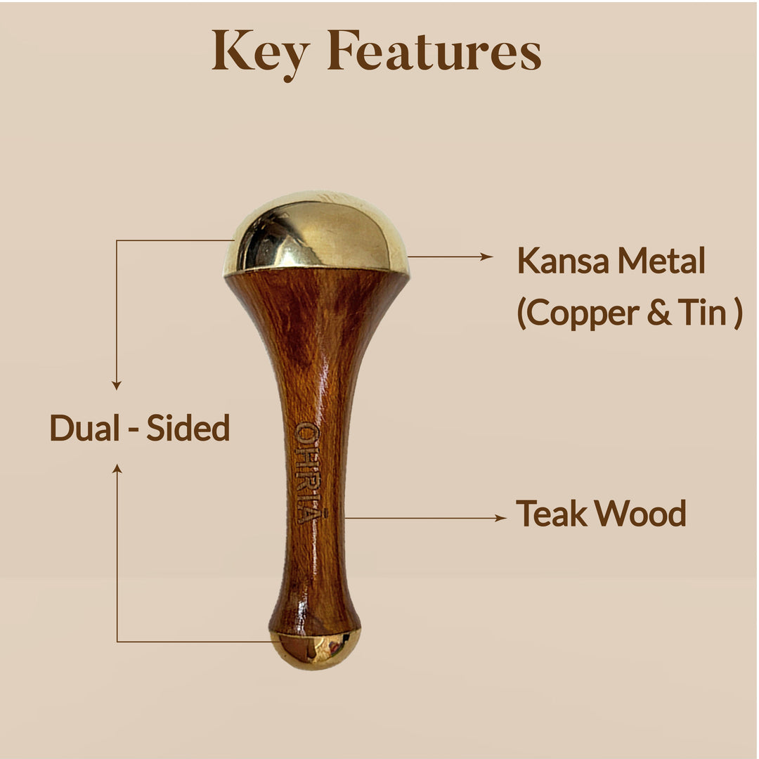Kansa Face/Head Massage Wand- Face Sculpting OHRIA AYURVEDA