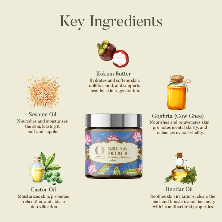 Amrit Ras Foot Balm - Relaxing & Softening OHRIA AYURVEDA
