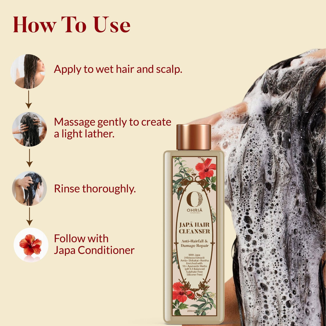 Honey & Coconut Milk Hair Cleanser- Nourishing and Repairing Shampoo OHRIA AYURVEDA