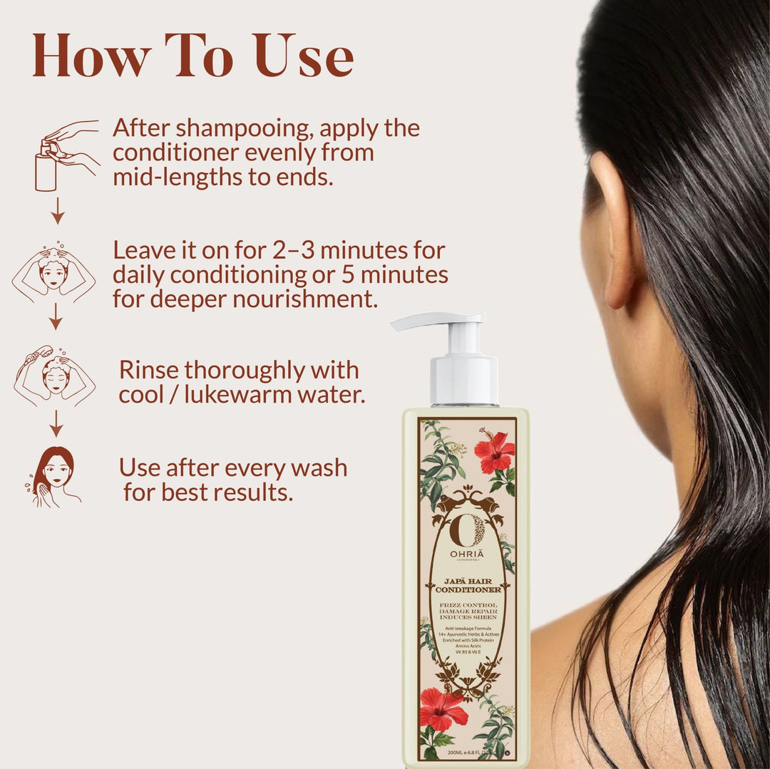 How to use Japa Conditioner- Ayurvedic Hair Conditioner - Ohria Ayurveda