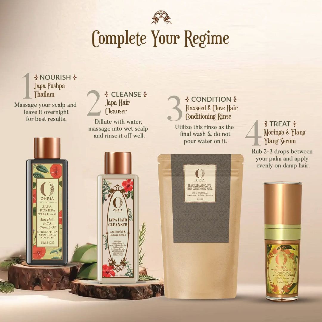 JAPA PUSHPA THAILAM - For Hair Growth and Premature Greying OHRIA AYURVEDA